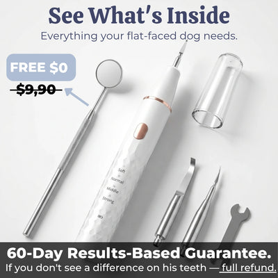 VetSonic Pro™ — Ultrasonic Dental Cleaner made for flat-faced dogs.